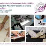 Locandina open day della Scuola per Restauratori di beni culturali dell'ICPAL